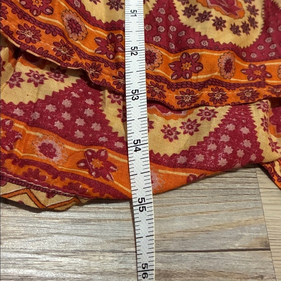 Aura Balloon Sleeve Print Multicolor Fall Floral Maxi Dress Size 3X NEW - Picture 6 of 10